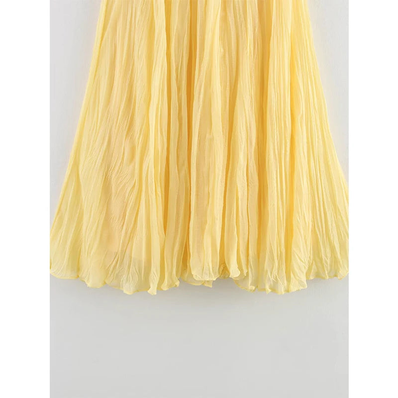 Crinkle Midi Skirts