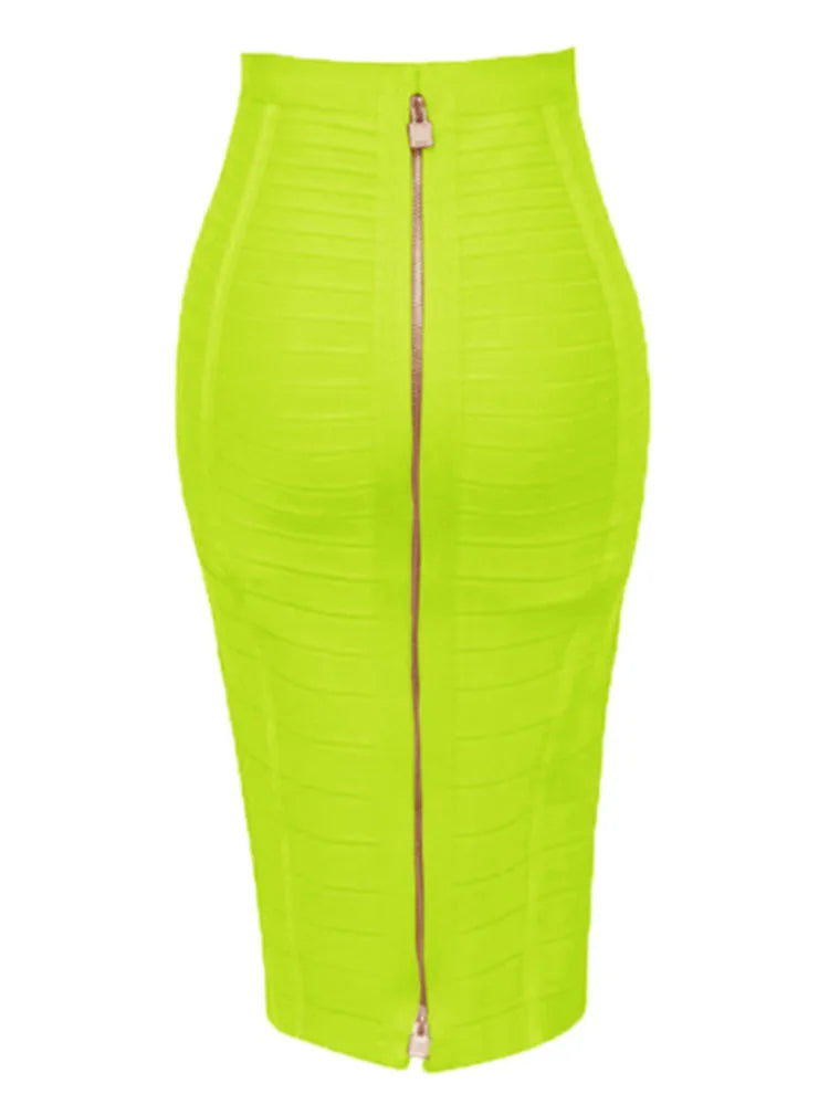 Zipper Elastic Bodycon Skirts