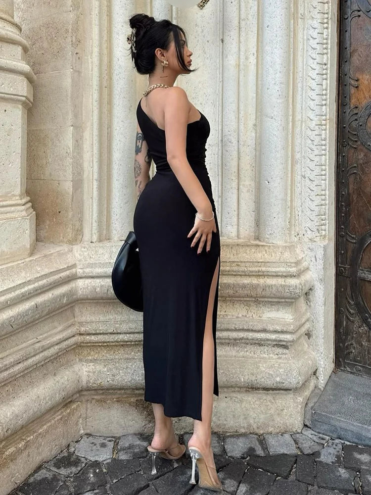 Sleeveless Backless Slim Maxi Dress