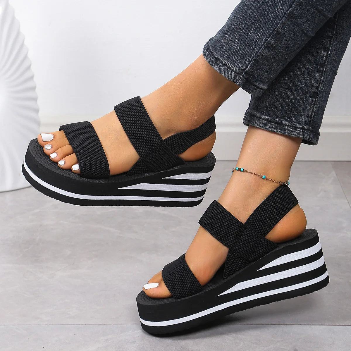 Slingback Wedge Sandals