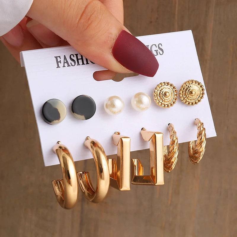 Pearl Earrings Set