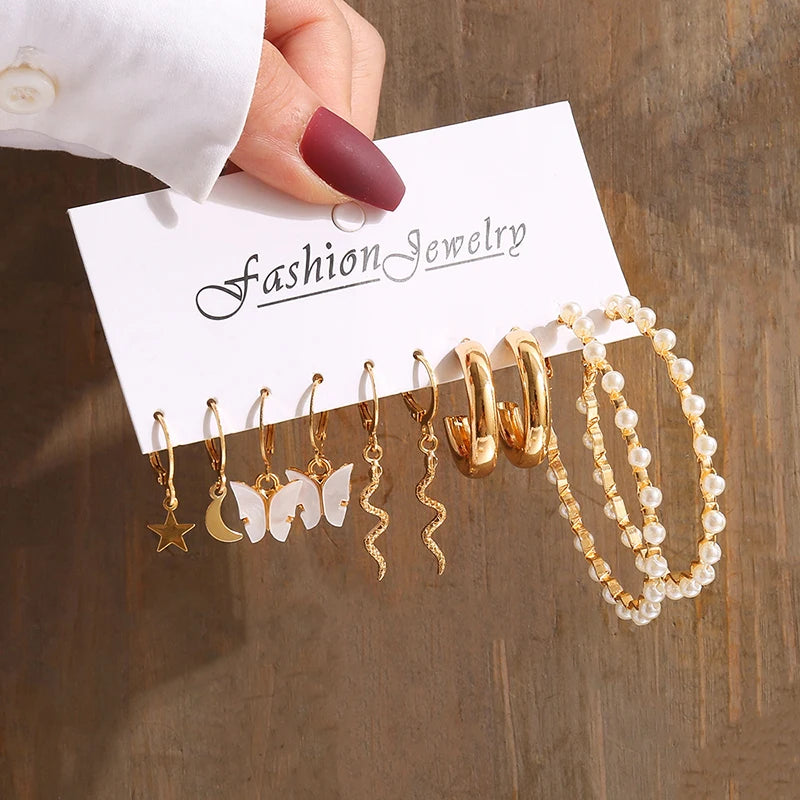 Pearl Earrings Set