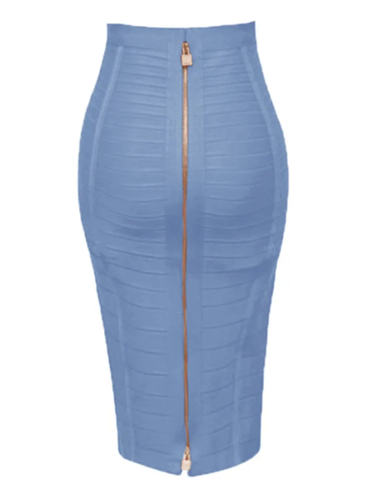 Zipper Elastic Bodycon Skirts