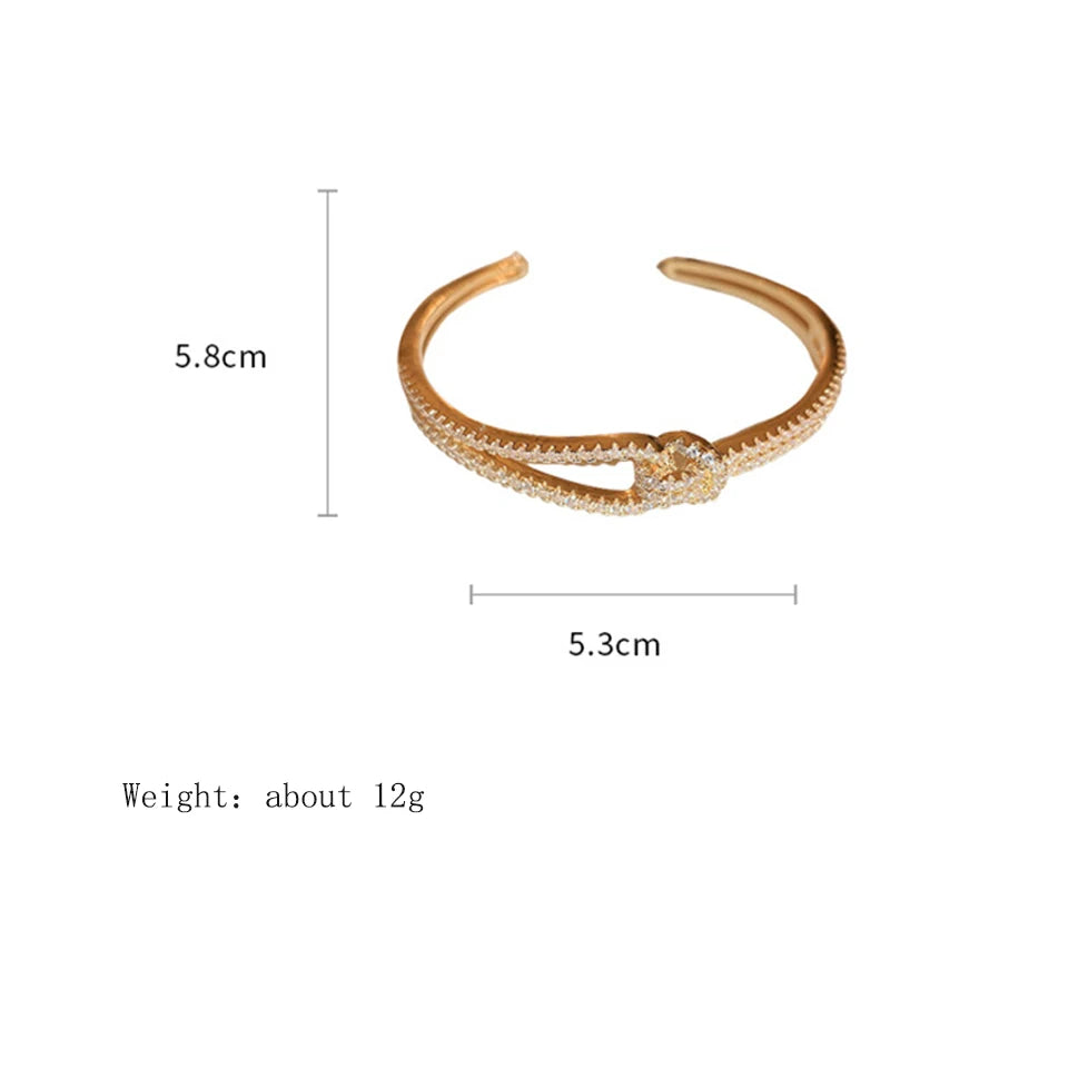 Zircon Knot Bracelet Bangles