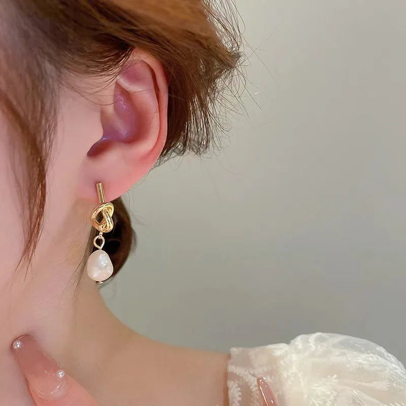 Heart Pearl Earrings