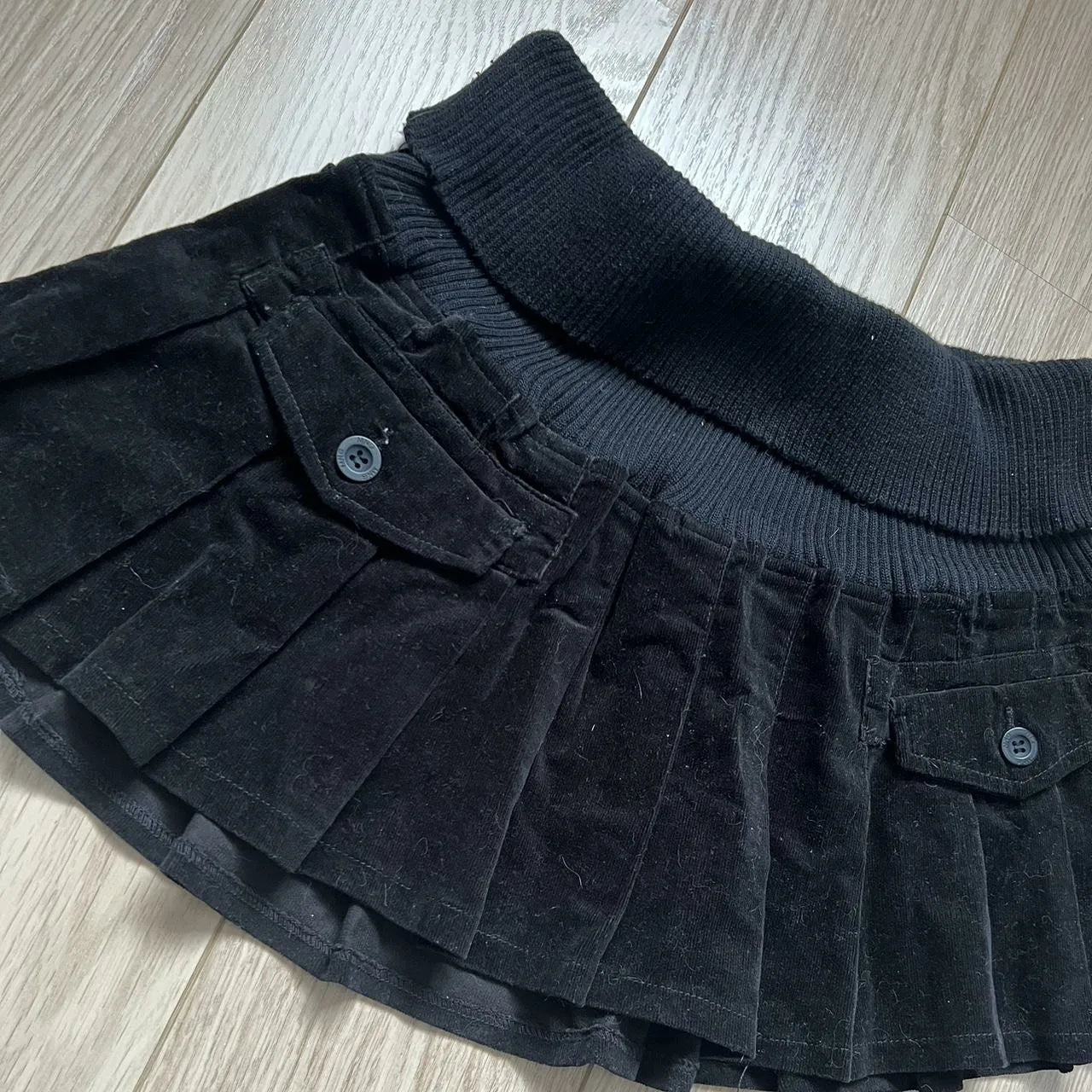 Ribbed Stretchy Waistband Mini Skirts
