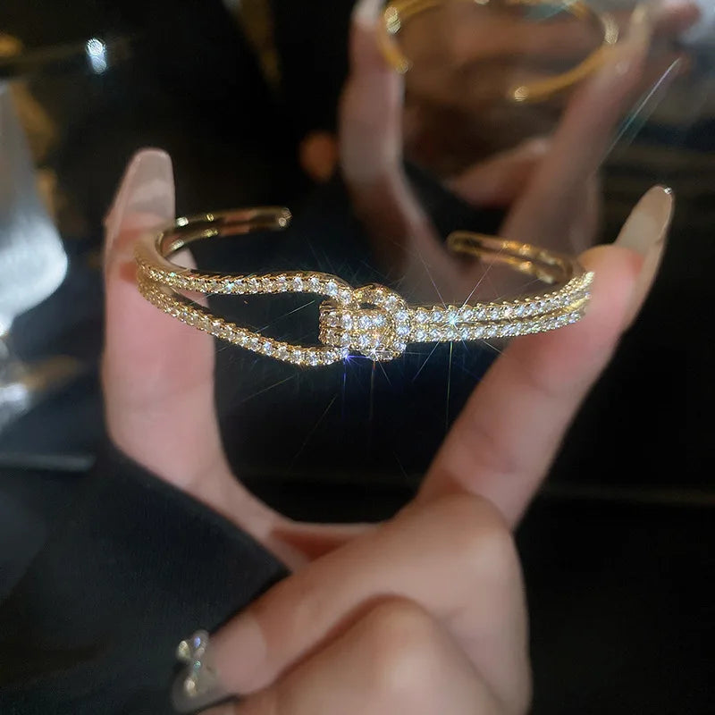 Zircon Knot Bracelet Bangles
