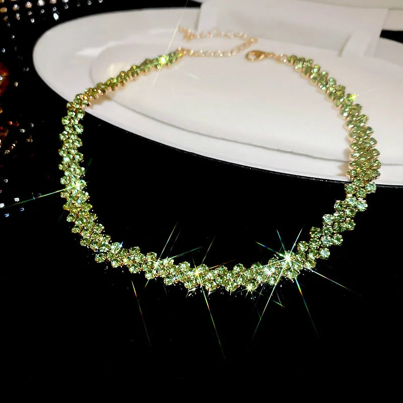 Rhinestone Choker Crystal Necklaces