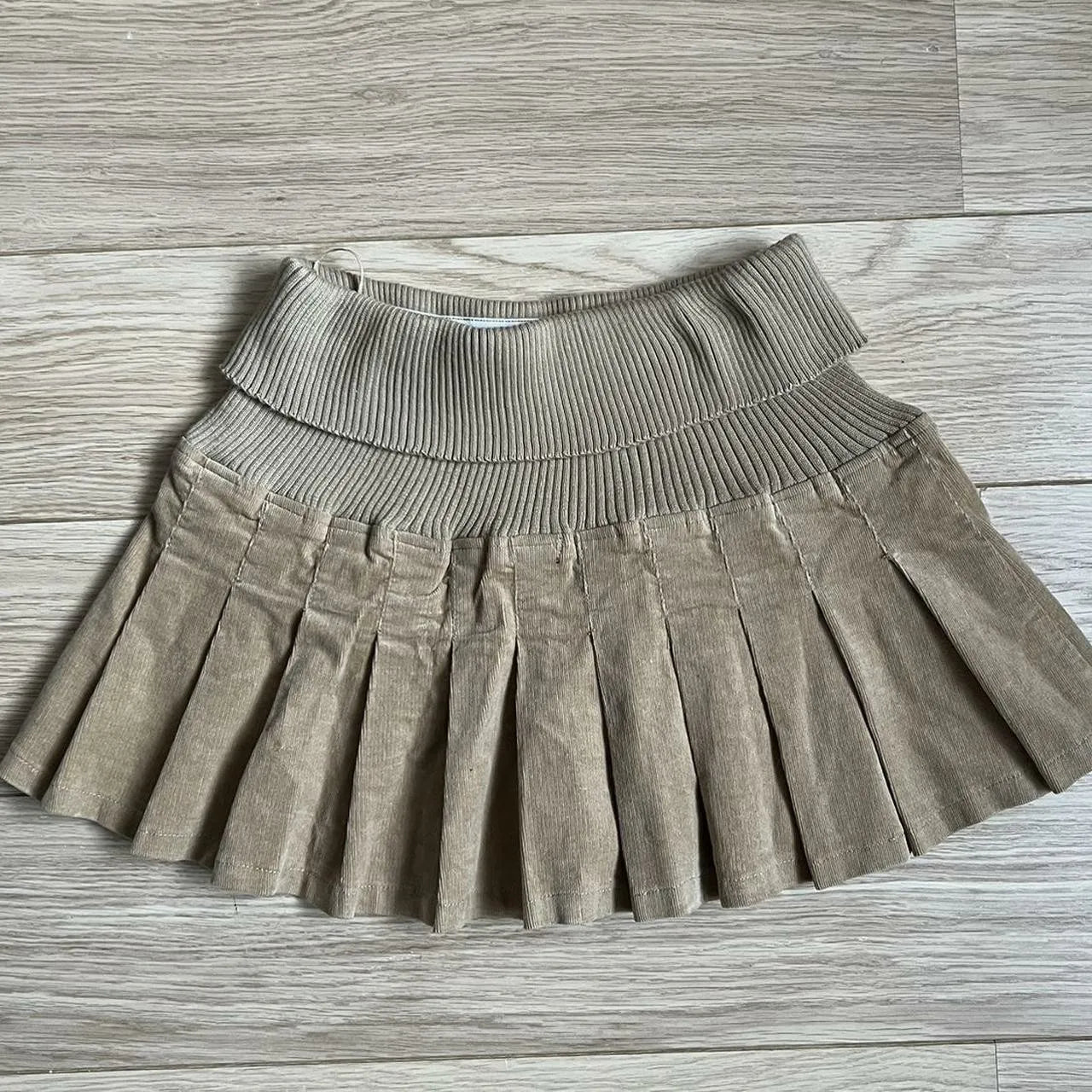 Ribbed Stretchy Waistband Mini Skirts