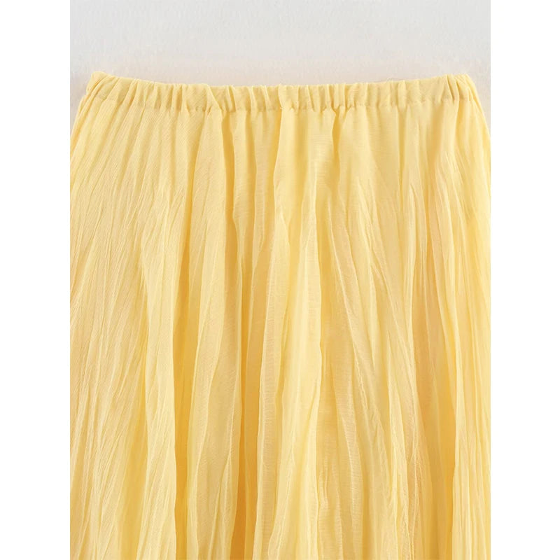 Crinkle Midi Skirts