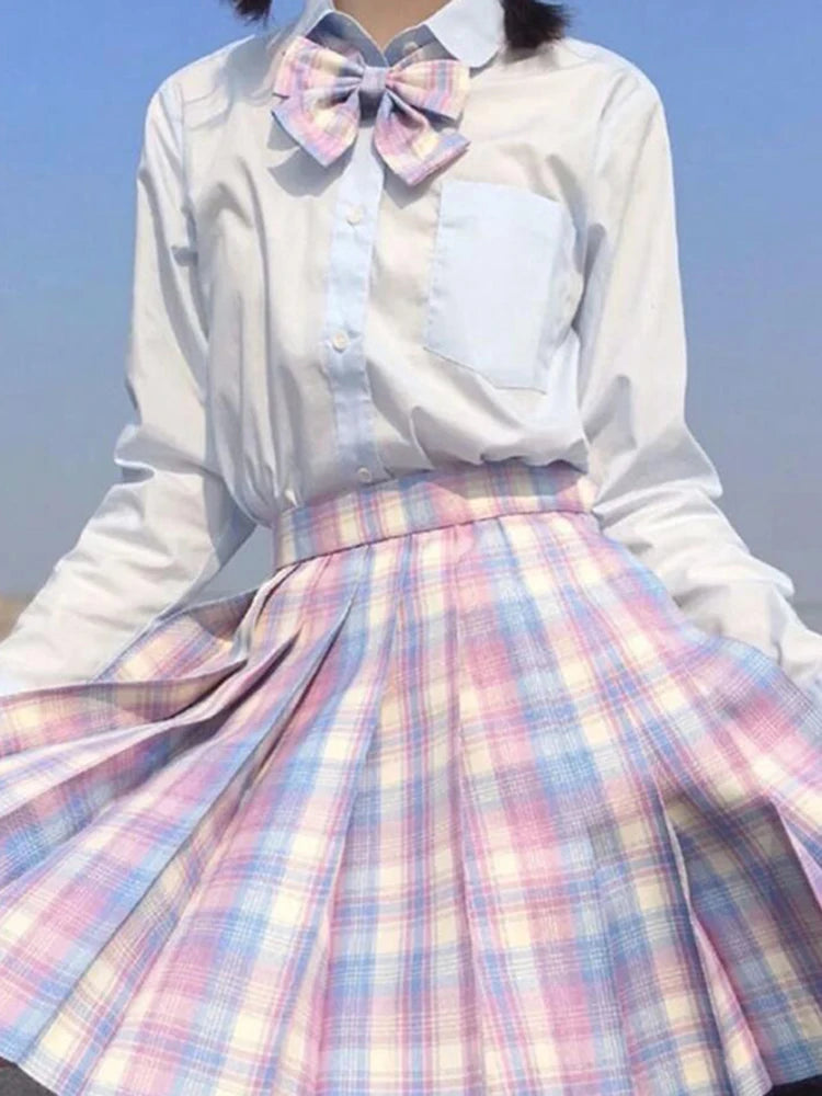 Plaid Pleated Skirt