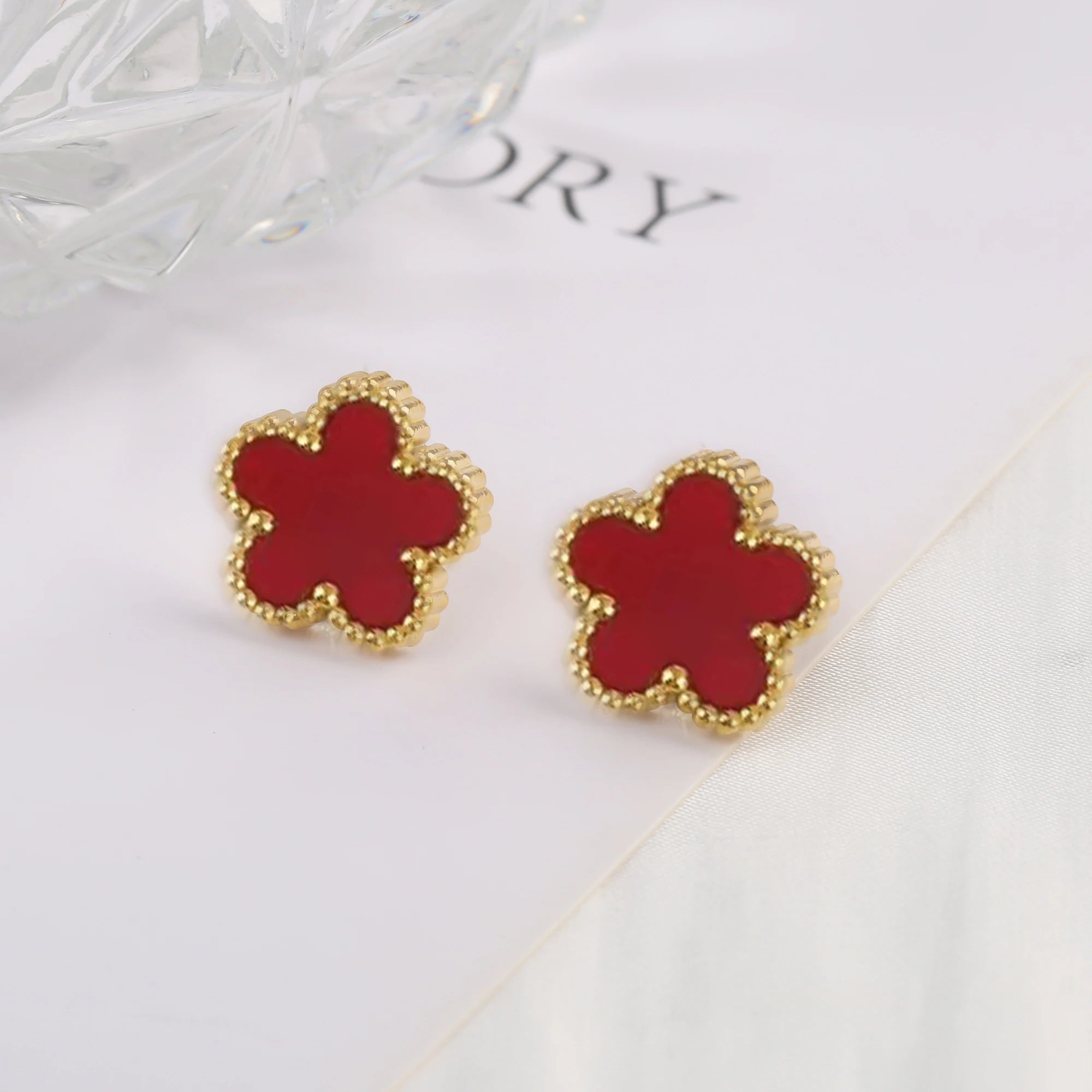 Stainless Steel Laser Five Leaf Flower Adjustable Clover Bracelets