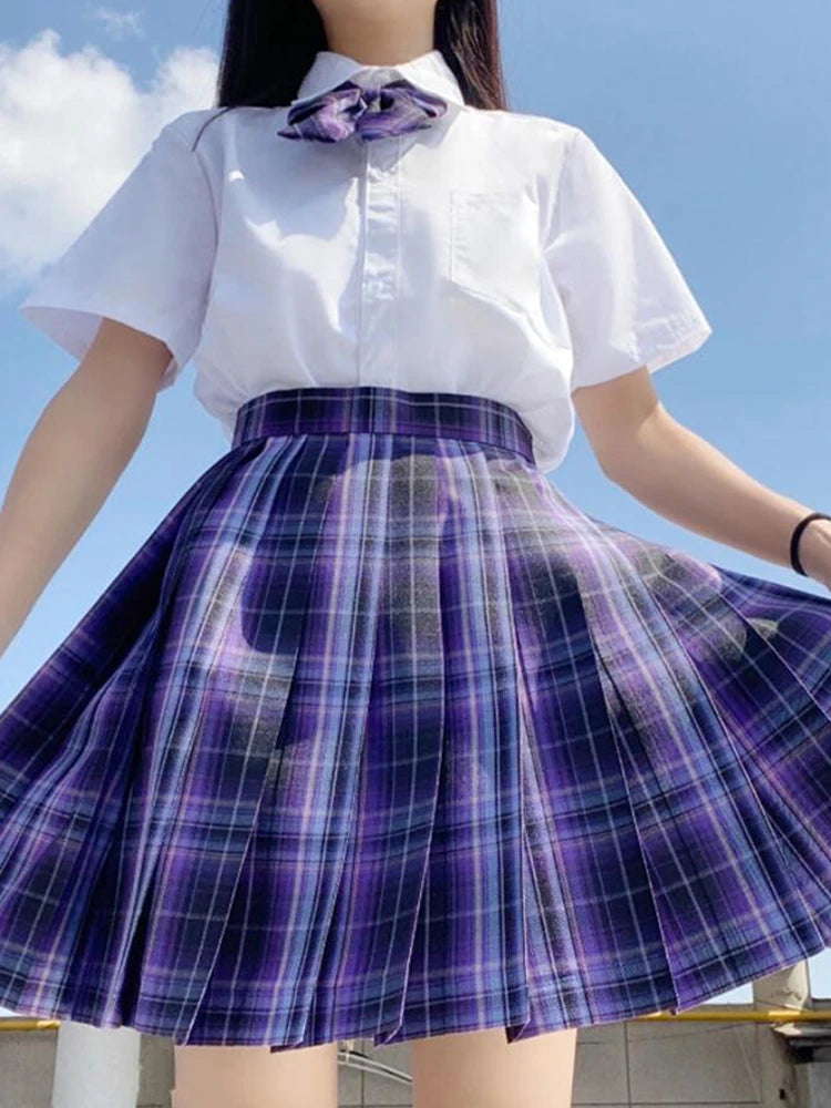 Plaid Pleated Skirt
