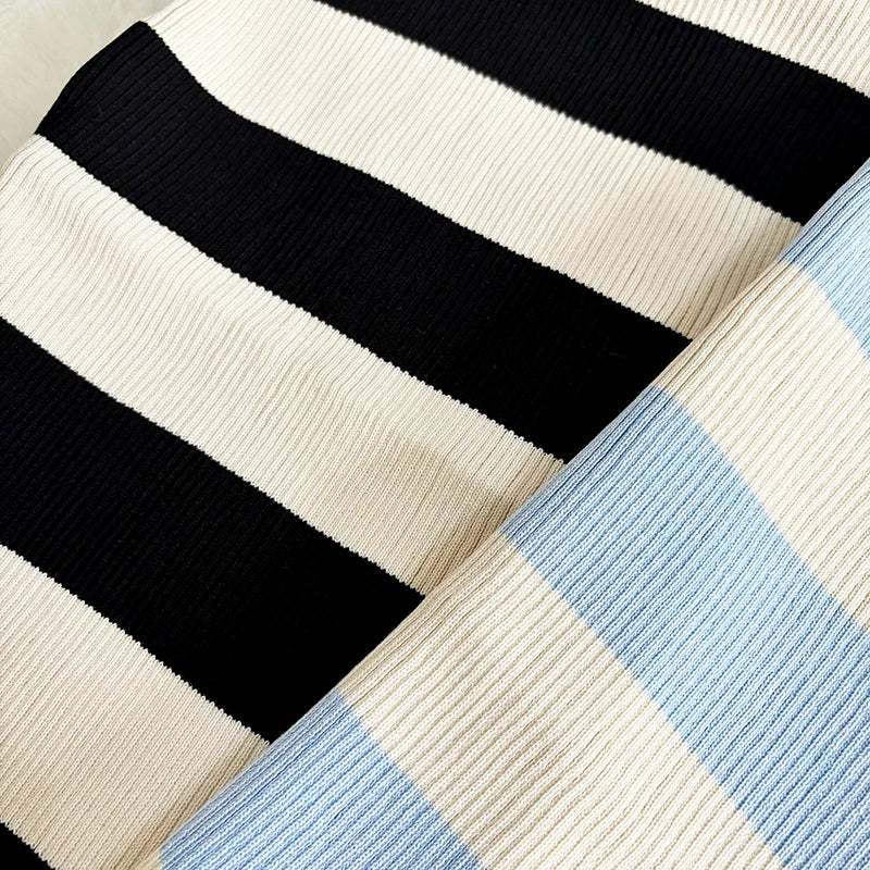 Striped Bodycon Long Dress