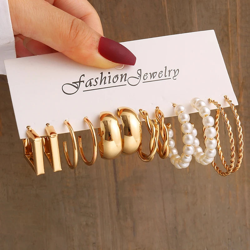 Pearl Earrings Set