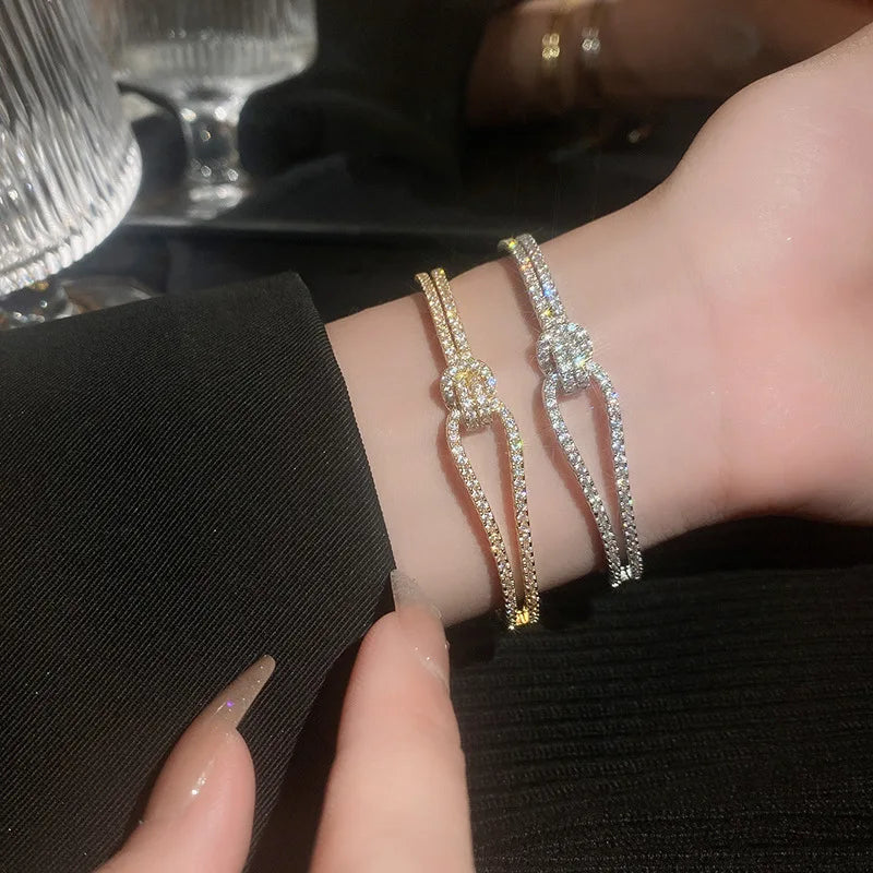Zircon Knot Bracelet Bangles