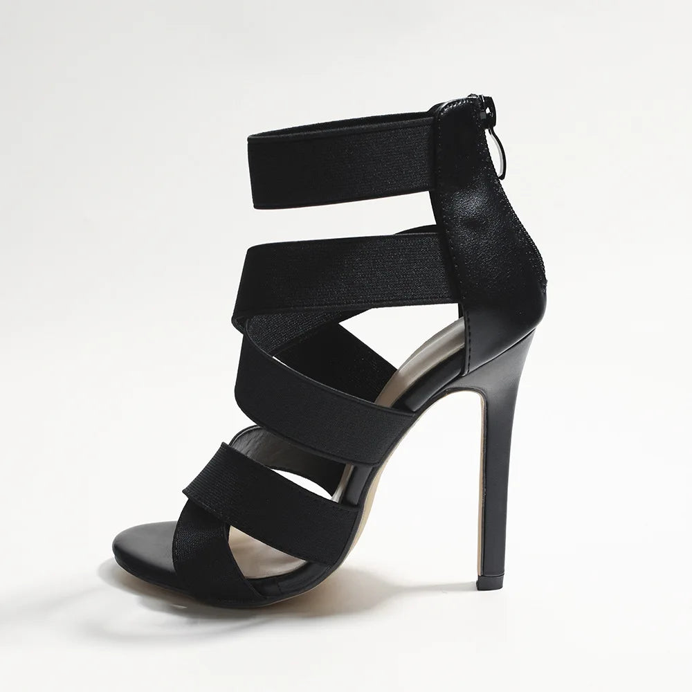 Broadband Back Zipper High Heels