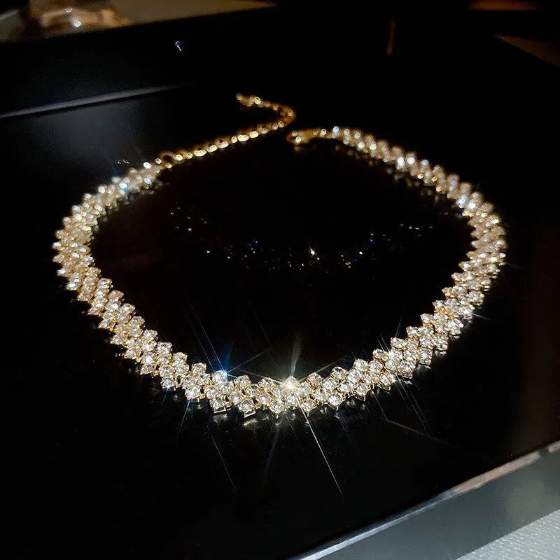 Rhinestone Choker Crystal Necklaces