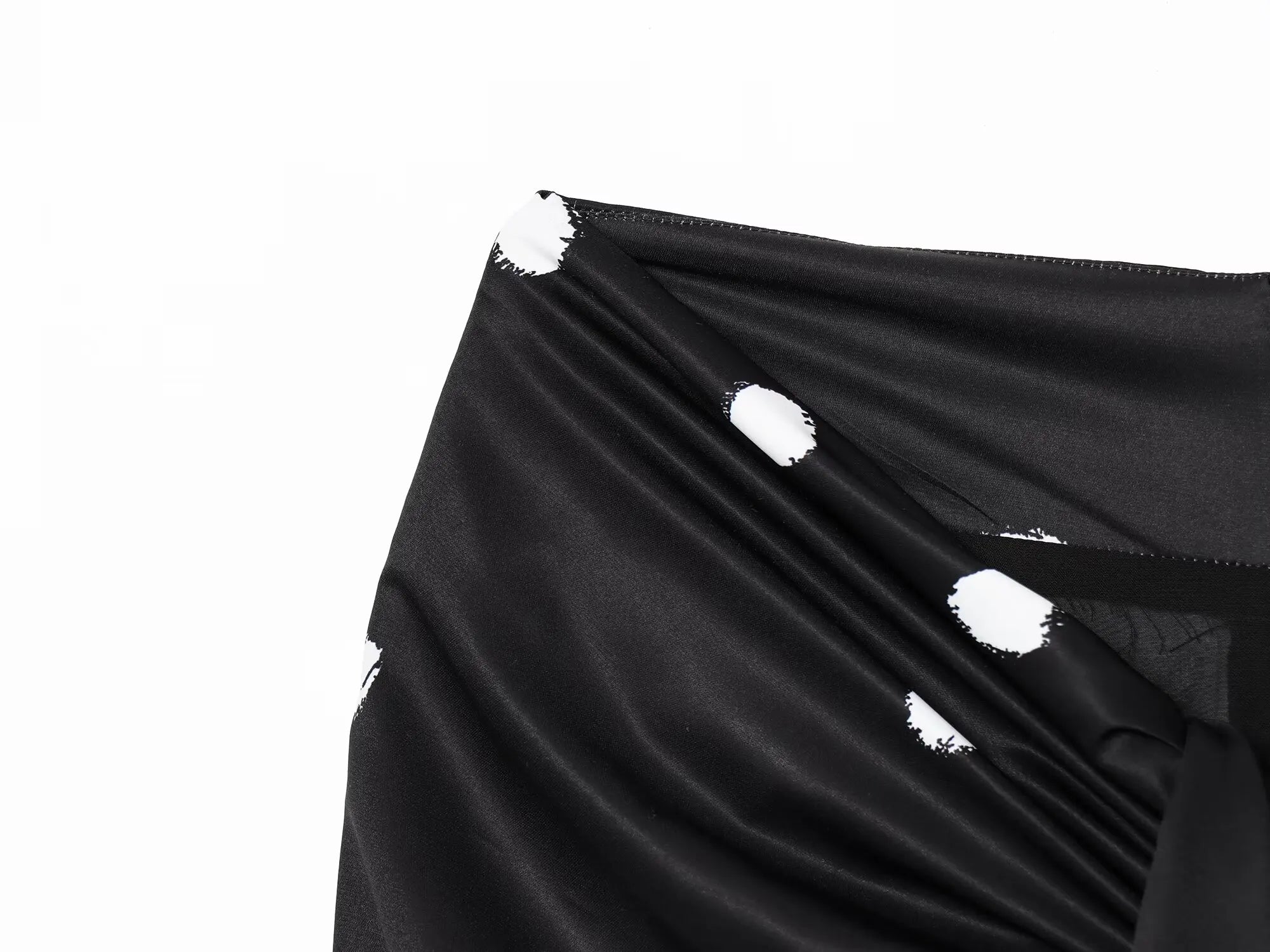 Bow-Tie Waist Polka Dot Midi Skirts