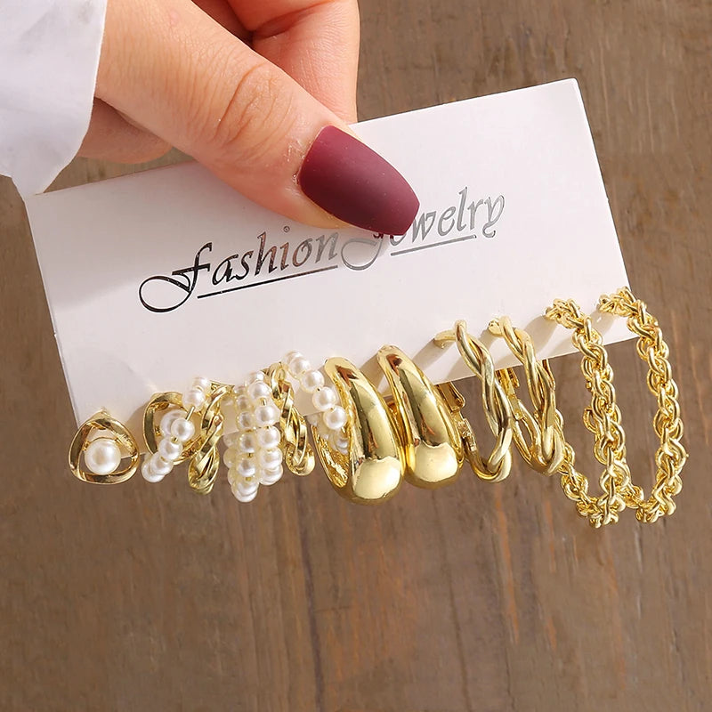 Pearl Earrings Set