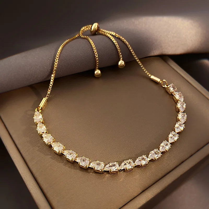 Adjustable Square Rhinestone Bracelets