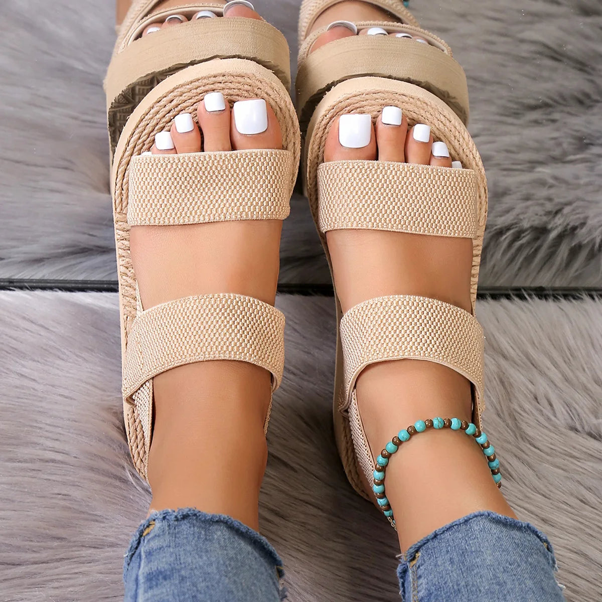 Slingback Wedge Sandals