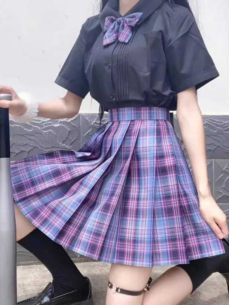 Plaid Pleated Skirt