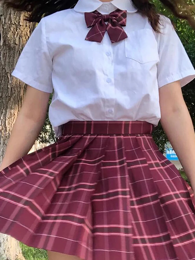 Plaid Pleated Skirt