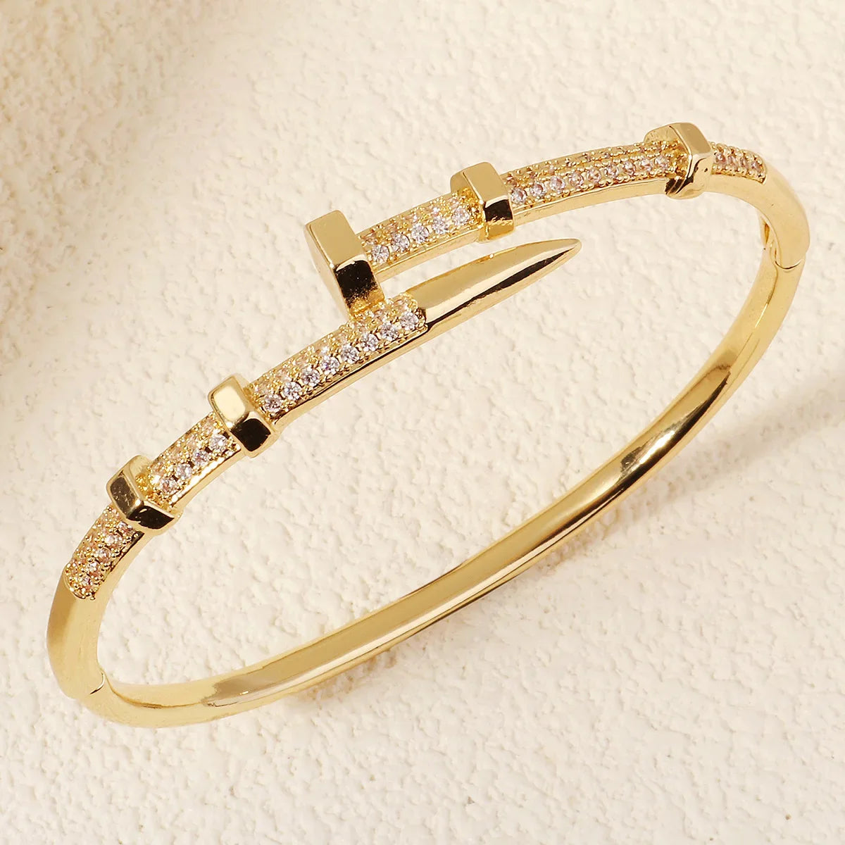 Nail Zircon Screw Bracelets