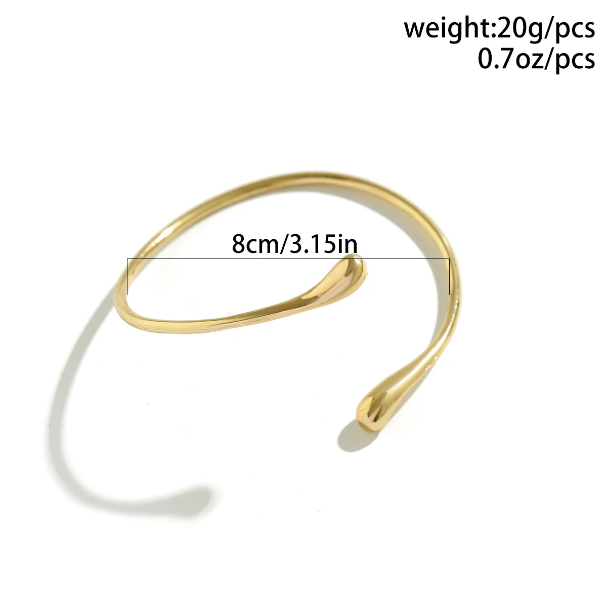 Vintage Water Drop Open Cuff Bangles