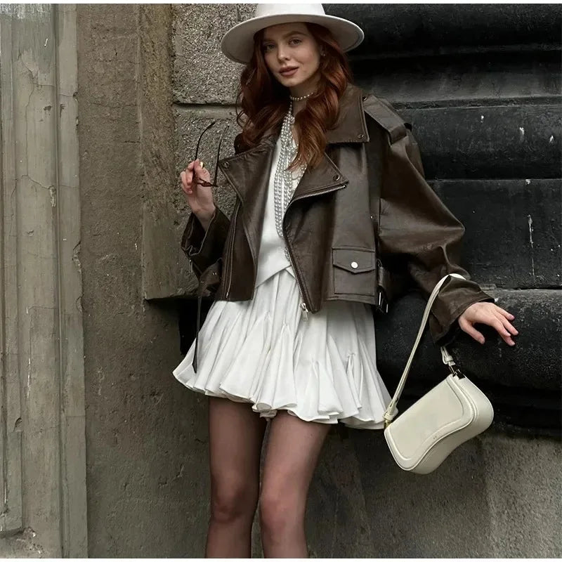 Pleated Fluffy Mini Skirts
