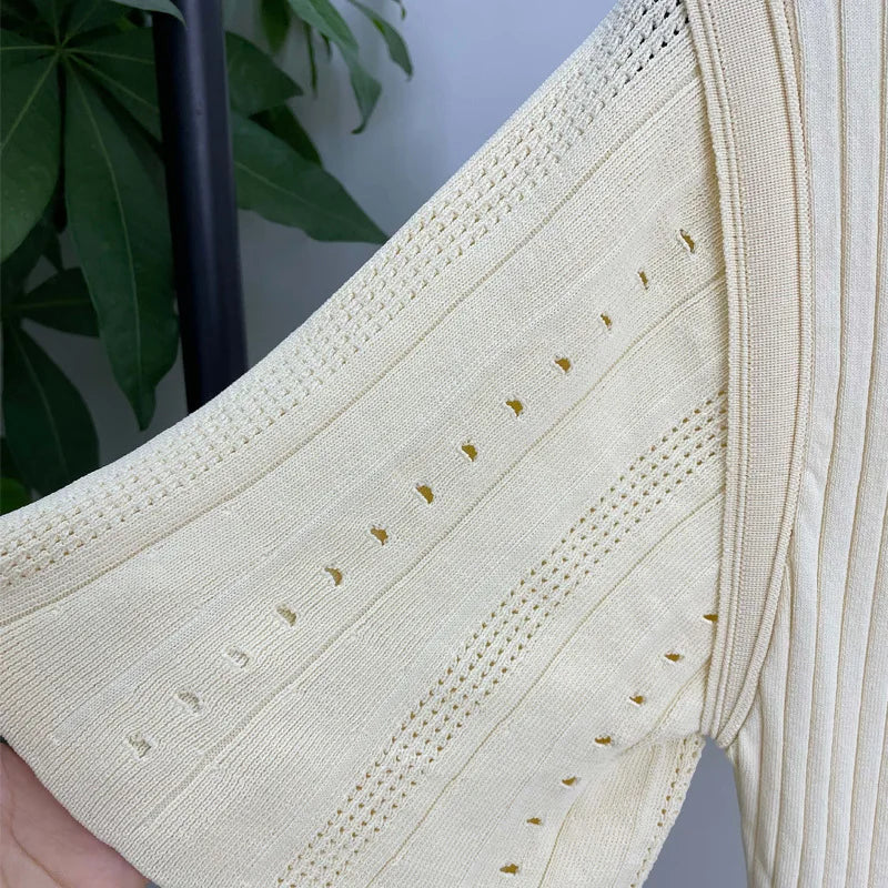 Hollow Slimming Fish Tail Knit Dress