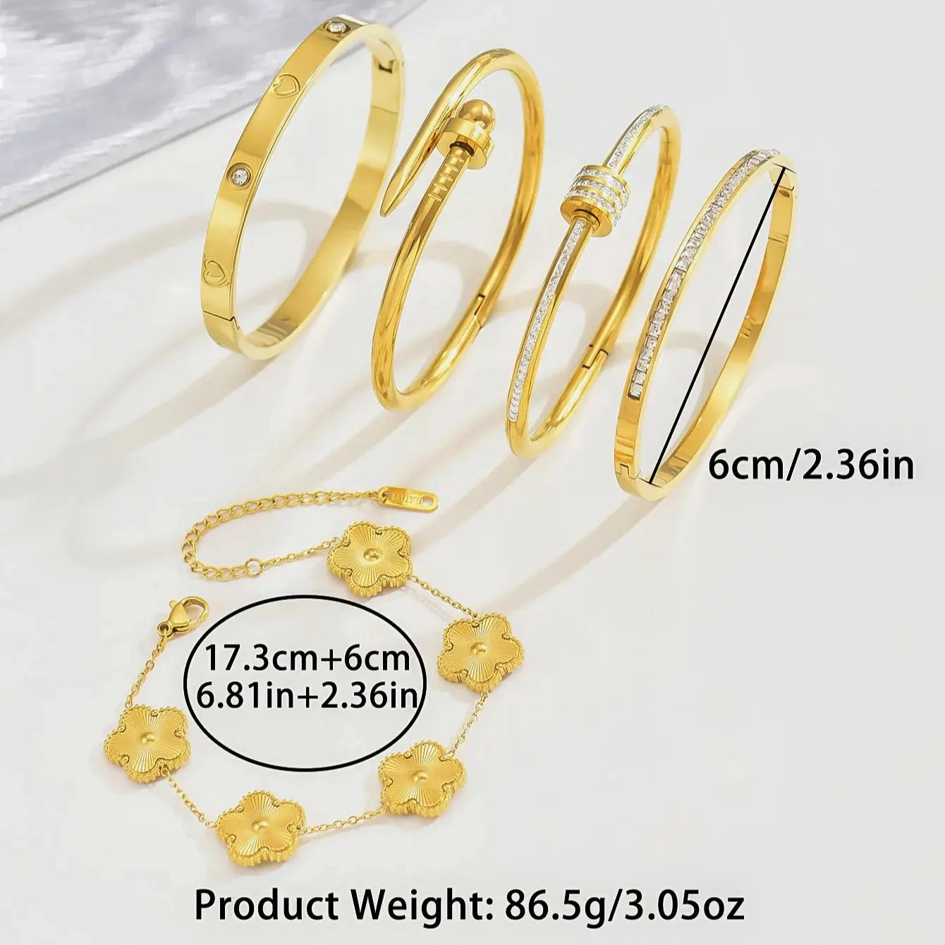 Stainless Steel four-leaf clover Bracelets