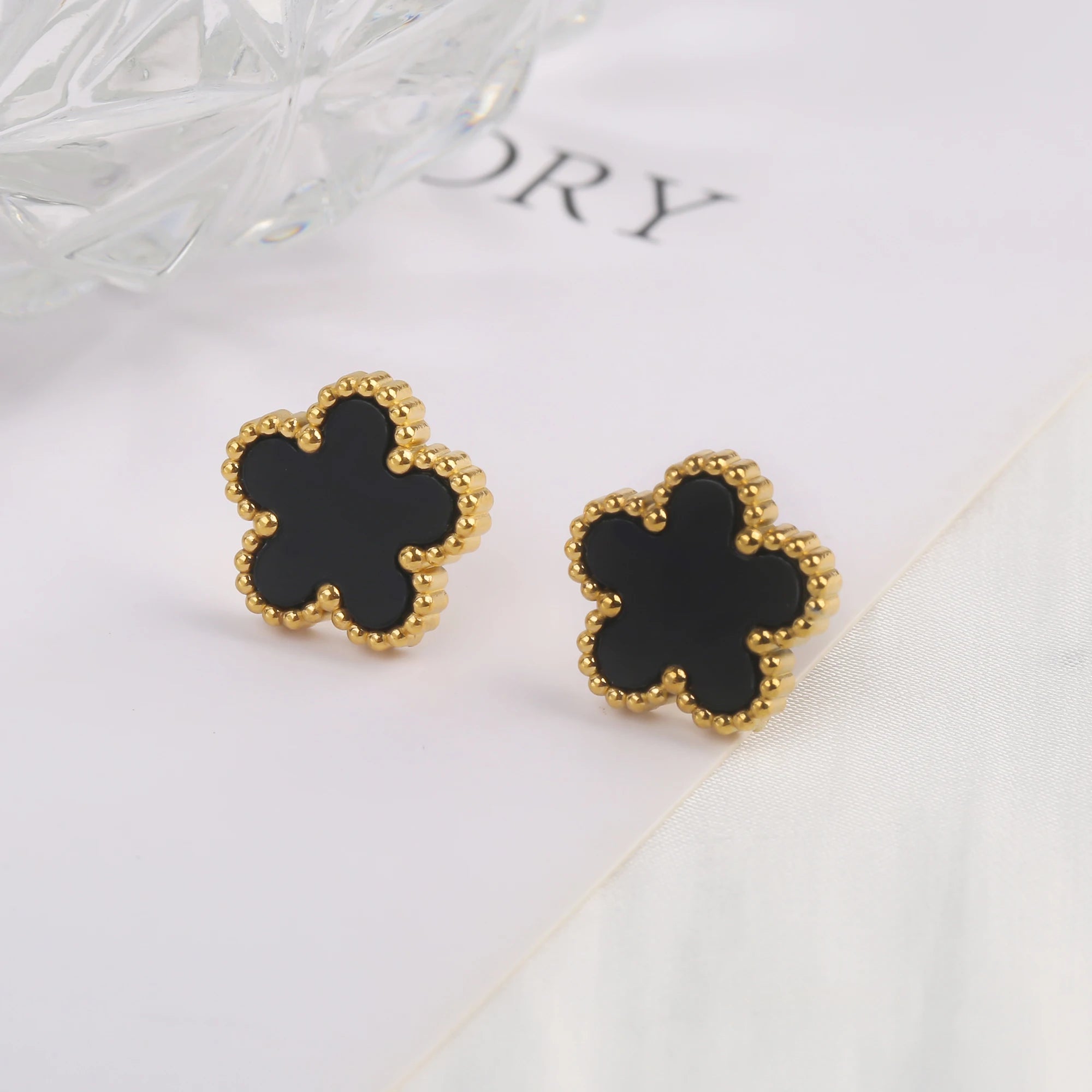 Stainless Steel Laser Five Leaf Flower Adjustable Clover Bracelets