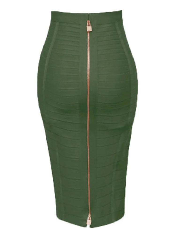 Zipper Elastic Bodycon Skirts
