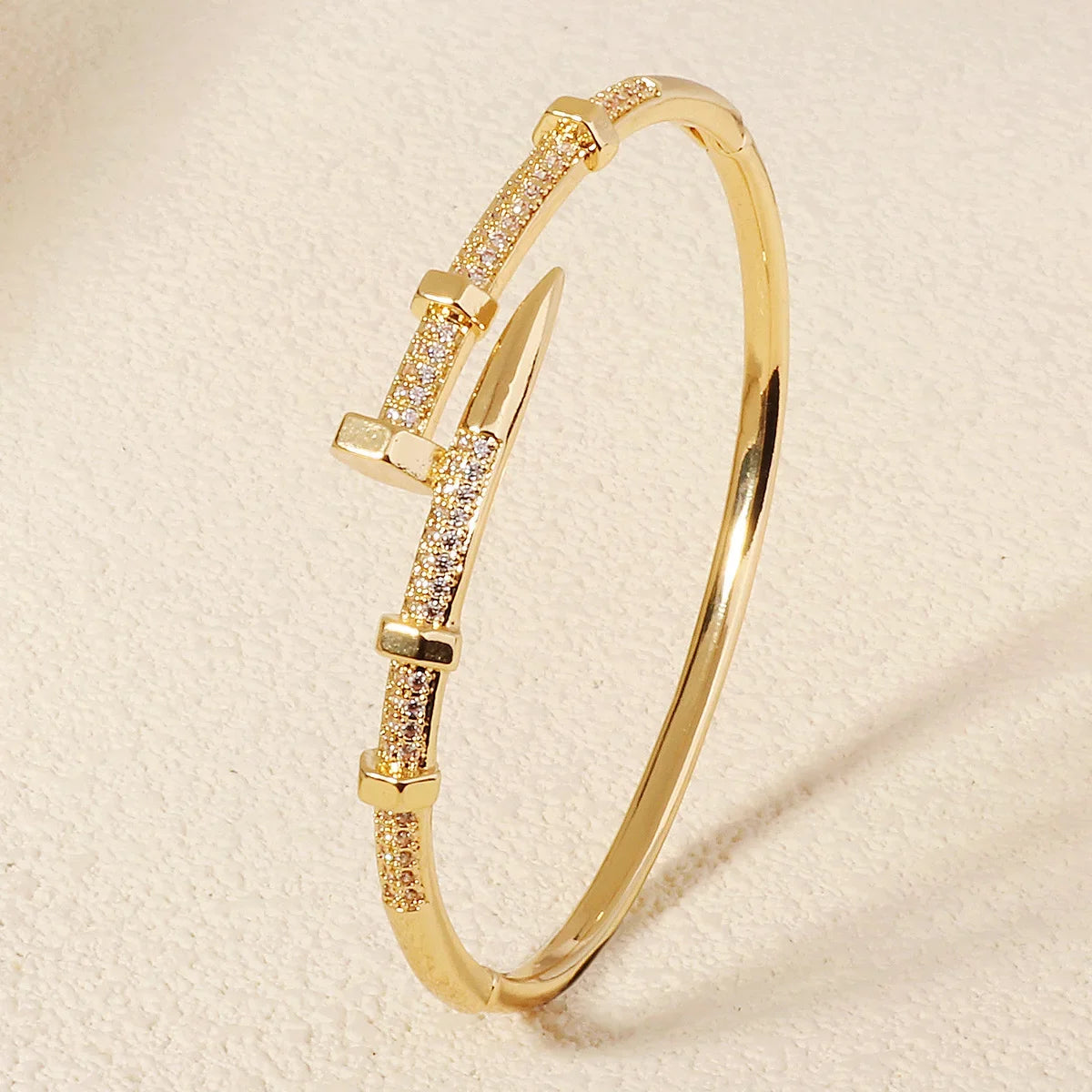 Nail Zircon Screw Bracelets