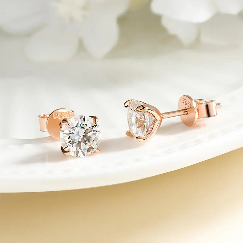 Moissanite Stud Diamond Earrings