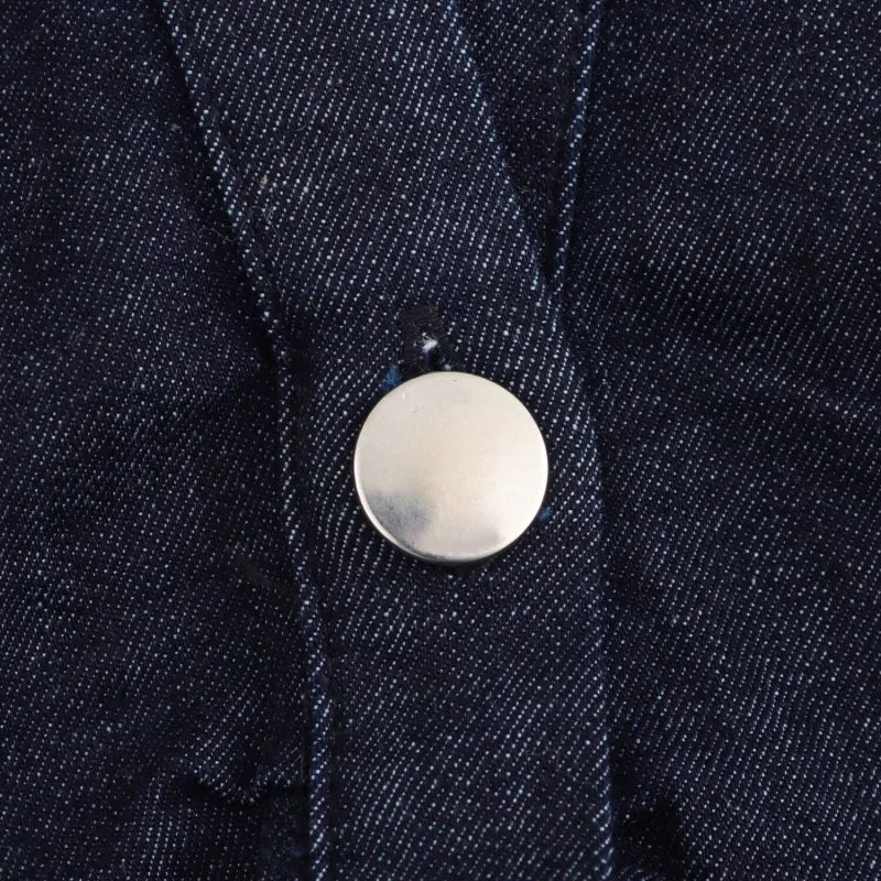 Denim Midi Dress Button-Up