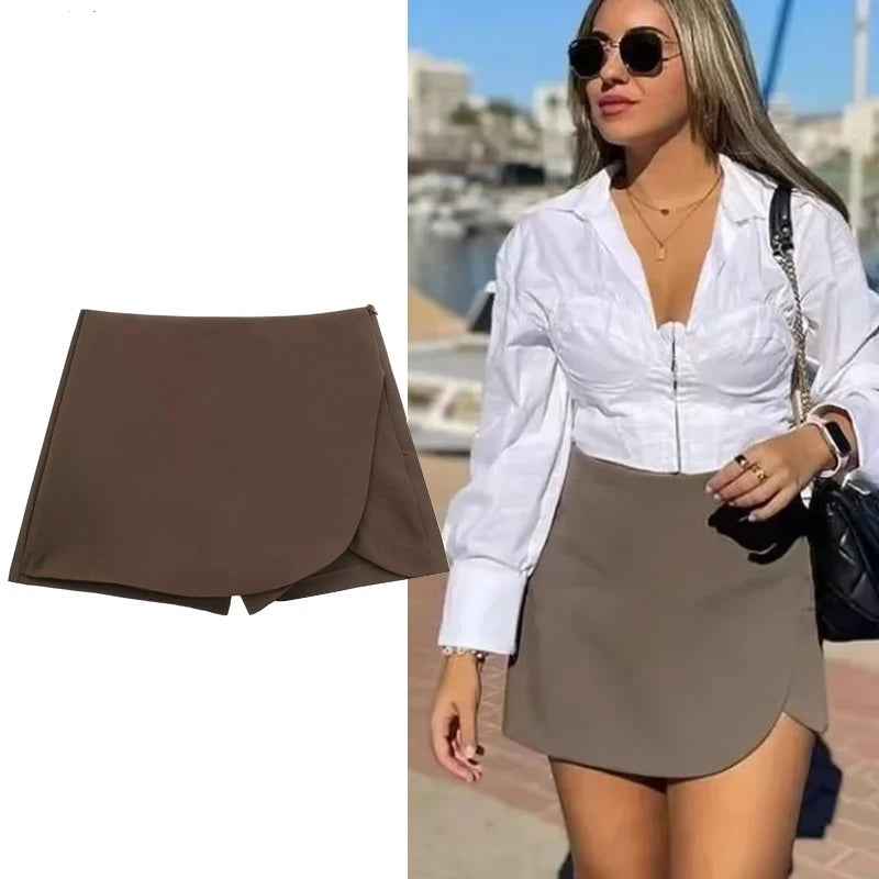 High Waist Skirt Shorts