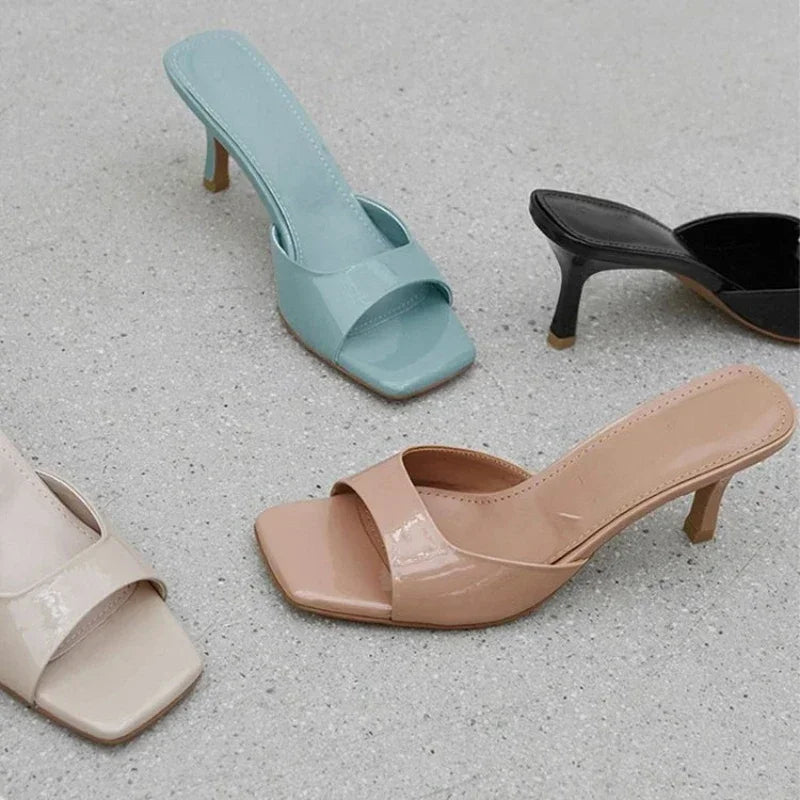 Square Toe Thin Heels