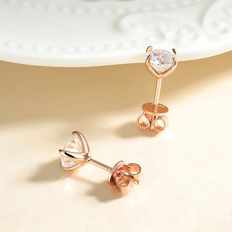 Moissanite Stud Diamond Earrings