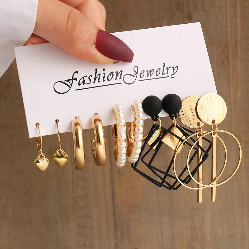 Pearl Earrings Set