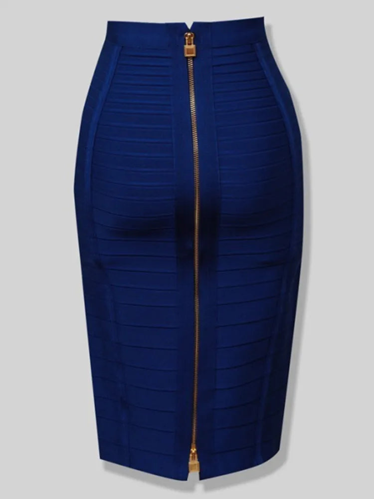 Zipper Elastic Bodycon Skirts