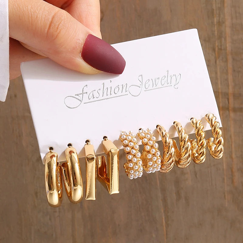 Pearl Earrings Set