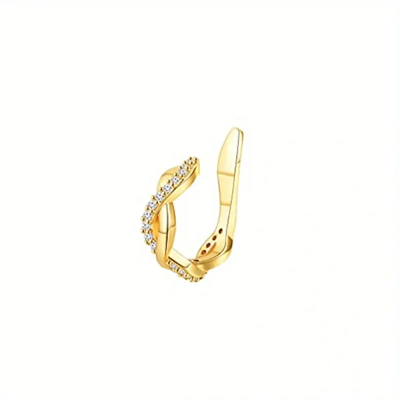 Metal Leaf Earcuff Clips On Earrings