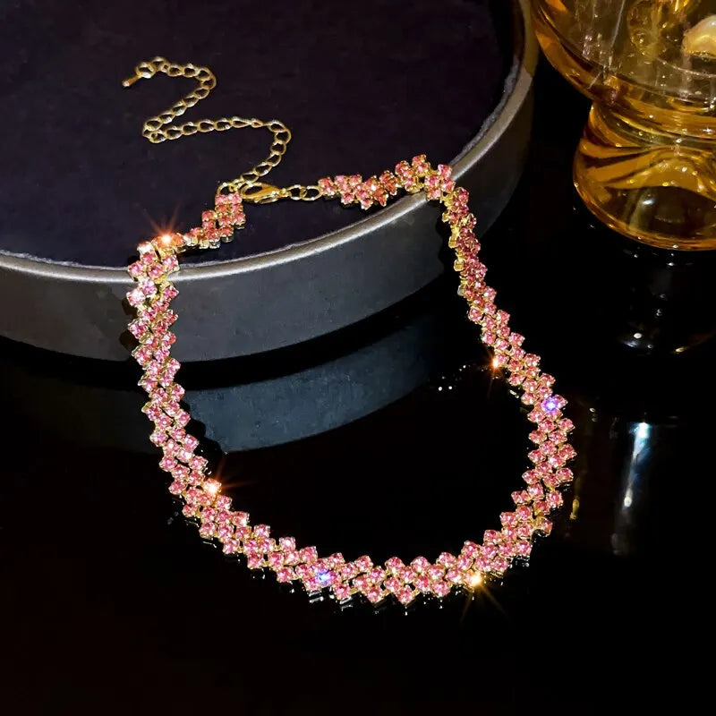 Rhinestone Choker Crystal Necklaces