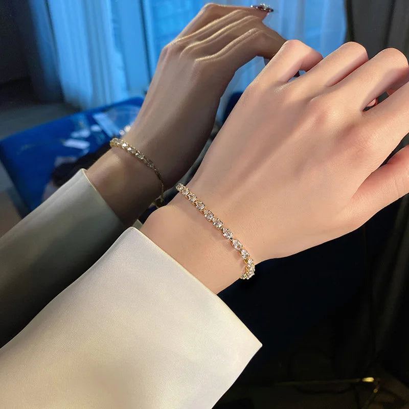 Adjustable Square Rhinestone Bracelets