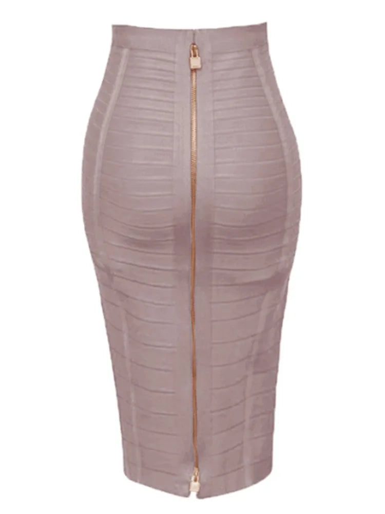 Zipper Elastic Bodycon Skirts