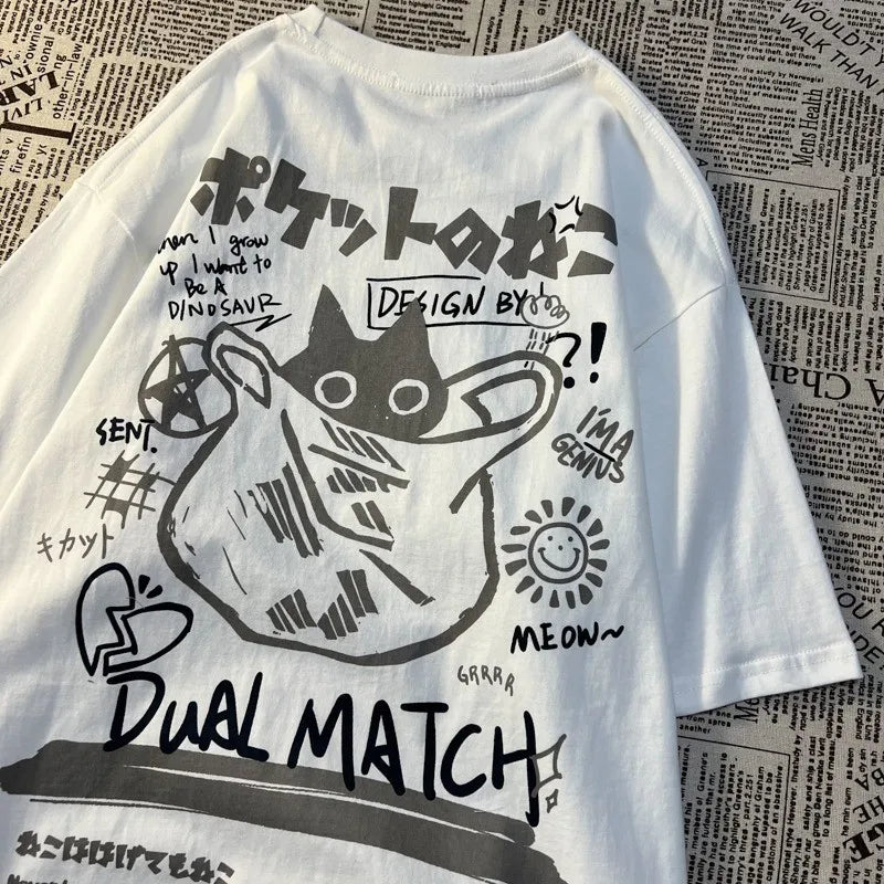 Cartoon Printed Short Sleeve T-shirt