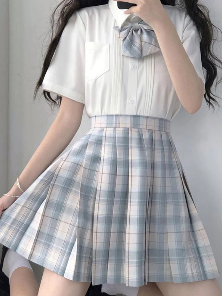 Plaid Pleated Skirt